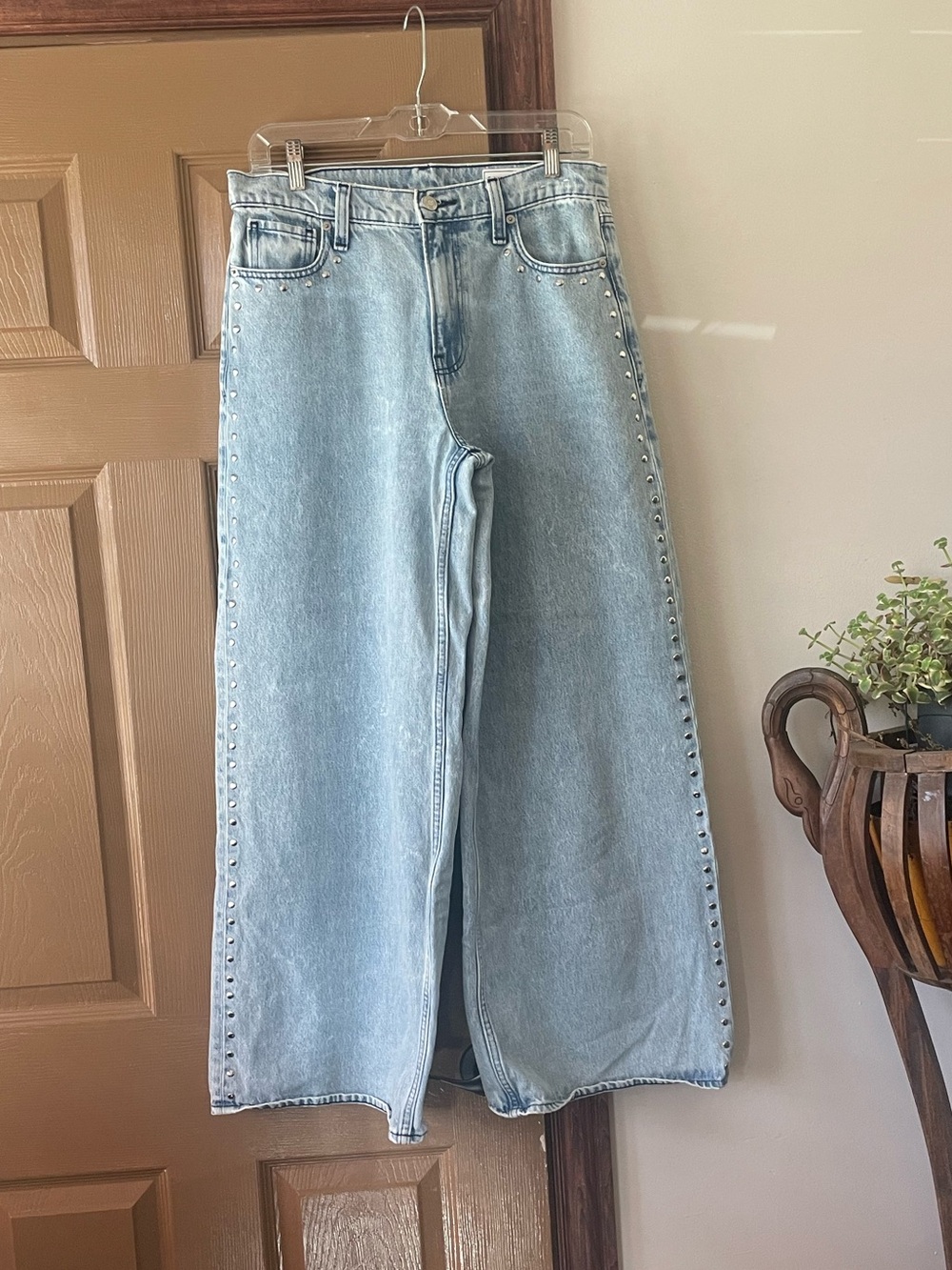 GAP Studded Wide Leg Jeans